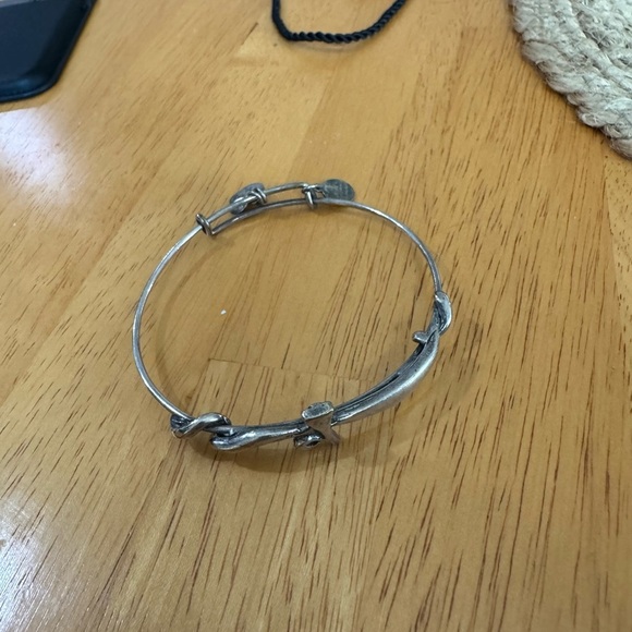 Alex and Ani Sword of Arch Angel Michael Russian Silver Bracelet - Picture 3 of 3